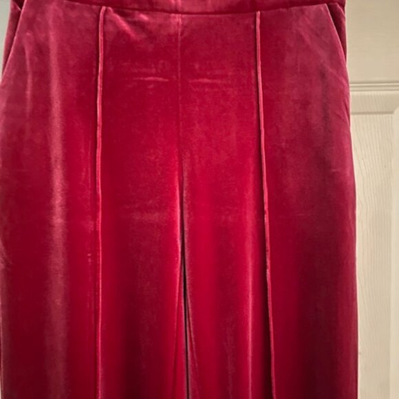 I.N.C. High Waisted Wide Leg Velvet Pants Size XS New with Tag - Picture 3 of 7